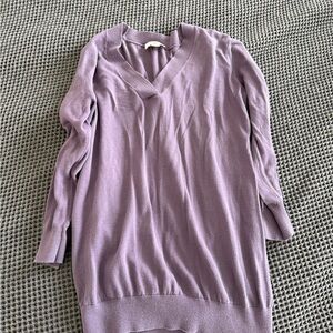 LOFT Lavender V-Neck Sweater